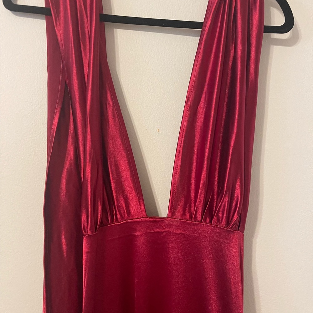 Red ball gown dress